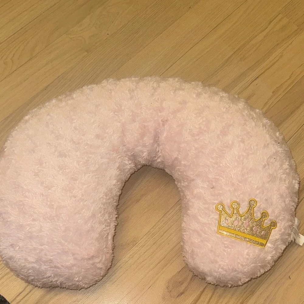Pink Crown Kids Neck Pillow